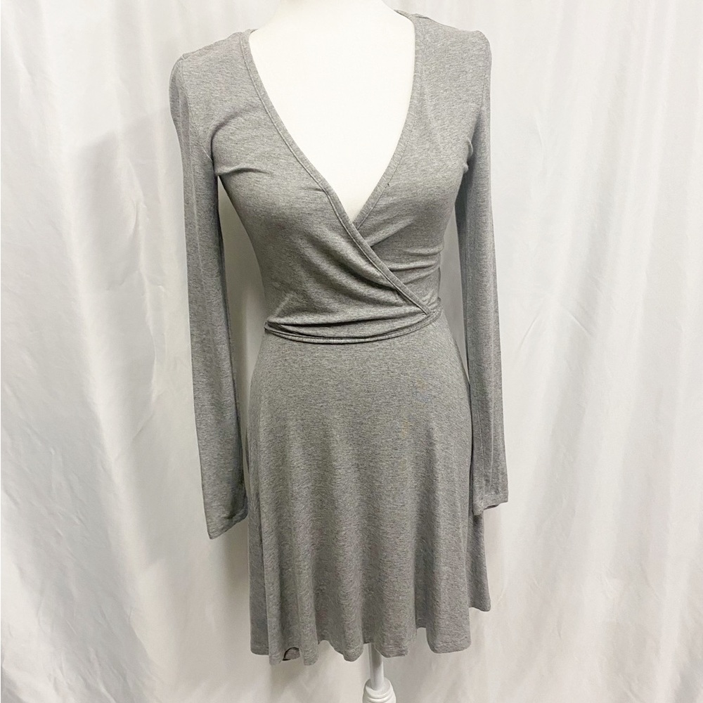 H&M Divided Gray Faux Wrap Dress